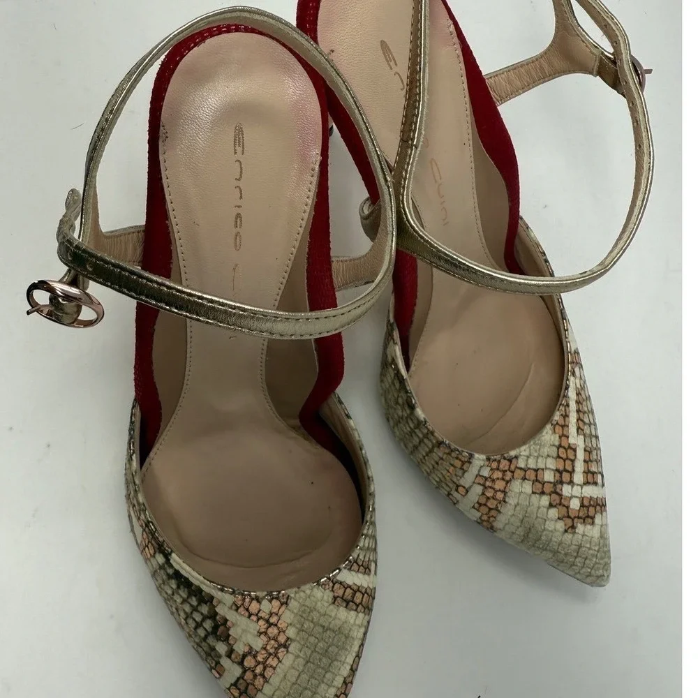 Enrico Cuini Faye Fireworks heels Women's‎ size 37.5